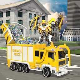城市垃圾车飞行机器人游戏